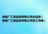 新疆廣匯新能源有限公司總經(jīng)理（新疆廣匯新能源有限公司員工待遇）