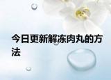 今日更新解凍肉丸的方法