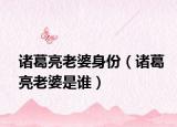 諸葛亮老婆身份（諸葛亮老婆是誰）