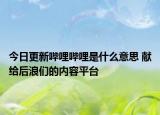 今日更新嗶哩嗶哩是什么意思 獻(xiàn)給后浪們的內(nèi)容平臺