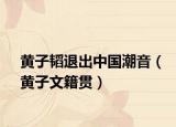 黃子韜退出中國潮音（黃子文籍貫）