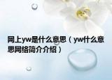 網(wǎng)上yw是什么意思（yw什么意思網(wǎng)絡(luò)簡介介紹）