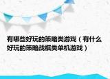 有哪些好玩的策略類游戲（有什么好玩的策略戰(zhàn)棋類單機游戲）