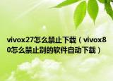 vivox27怎么禁止下載（vivox80怎么禁止別的軟件自動(dòng)下載）