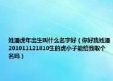 姓潘虎年出生叫什么名字好（你好我姓潘201011121810生的虎小子能給我取個名嗎）