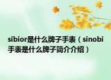 sibior是什么牌子手表（sinobi手表是什么牌子簡介介紹）