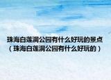珠海白蓮洞公園有什么好玩的景點(diǎn)（珠海白蓮洞公園有什么好玩的）