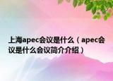 上海apec會議是什么（apec會議是什么會議簡介介紹）