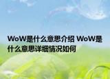 WoW是什么意思介紹 WoW是什么意思詳細(xì)情況如何