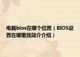 電腦bios在哪個位置（BIOS設置在哪里找簡介介紹）