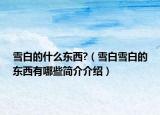 雪白的什么東西?（雪白雪白的東西有哪些簡介介紹）