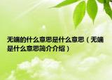 無端的什么意思是什么意思（無端是什么意思簡介介紹）