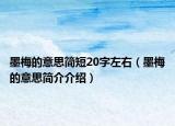 墨梅的意思簡短20字左右（墨梅的意思簡介介紹）