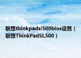 聯(lián)想thinkpadsl500bios設(shè)置（聯(lián)想ThinkPadSL500）