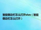 智能側(cè)邊欄怎么打開vivo（智能側(cè)邊欄怎么打開）