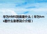 華為HMS到底是什么（華為hms是什么意思簡(jiǎn)介介紹）