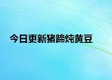 今日更新豬蹄燉黃豆