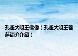 孔雀大明王佛像（孔雀大明王菩薩簡介介紹）