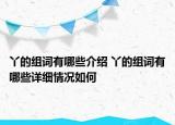 丫的組詞有哪些介紹 丫的組詞有哪些詳細(xì)情況如何