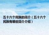 五十六個(gè)民族的簡介（五十六個(gè)民族有哪些簡介介紹）