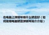 在電腦上彈鋼琴用什么鍵盤好（如何使用電腦鍵盤彈鋼琴簡介介紹）