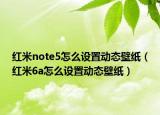 紅米note5怎么設置動態(tài)壁紙（紅米6a怎么設置動態(tài)壁紙）