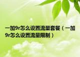 一加9r怎么設(shè)置流量套餐（一加9r怎么設(shè)置流量限制）