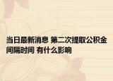 當(dāng)日最新消息 第二次提取公積金間隔時間 有什么影響