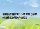 前程似錦是代表什么意思?。ㄇ俺趟棋\什么意思簡介介紹）