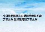 今日更新鼠標(biāo)左右鍵能用但是不動(dòng)了怎么辦 鼠標(biāo)出問題了怎么辦