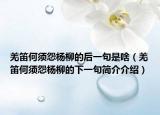 羌笛何須怨楊柳的后一句是啥（羌笛何須怨楊柳的下一句簡介介紹）