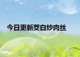 今日更新茭白炒肉絲