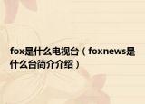 fox是什么電視臺（foxnews是什么臺簡介介紹）