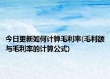 今日更新如何計算毛利率(毛利額與毛利率的計算公式)