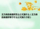 正方體的表面積怎么公式是什么（正方體的表面積等于什么公式簡介介紹）