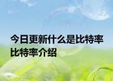 今日更新什么是比特率 比特率介紹
