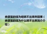 余額寶的錢為啥轉(zhuǎn)不出來咋回事（余額寶的錢為什么轉(zhuǎn)不出來簡(jiǎn)介介紹）