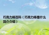 巧克力棒百科（巧克力棒是什么簡(jiǎn)介介紹）