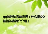 qq被擋訪客啥意思（什么是QQ被擋訪客簡(jiǎn)介介紹）