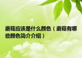 蘑菇應(yīng)該是什么顏色（蘑菇有哪些顏色簡(jiǎn)介介紹）