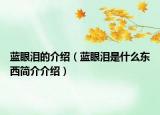 藍眼淚的介紹（藍眼淚是什么東西簡介介紹）