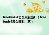 freebuds4怎么恢復(fù)出廠（freebuds4怎么呼叫小藝）