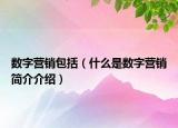 數(shù)字營銷包括（什么是數(shù)字營銷簡介介紹）
