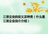 三資企業(yè)的定義及種類（什么是三資企業(yè)簡介介紹）