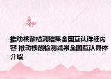 推動(dòng)核酸檢測(cè)結(jié)果全國(guó)互認(rèn)詳細(xì)內(nèi)容 推動(dòng)核酸檢測(cè)結(jié)果全國(guó)互認(rèn)具體介紹