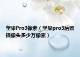 堅(jiān)果Pro3像素（堅(jiān)果pro3后置攝像頭多少萬(wàn)像素）