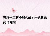 冥族十三將全部名單（m站是啥簡(jiǎn)介介紹）