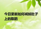 今日更新如何減掉肚子上的脂肪