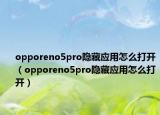 opporeno5pro隱藏應用怎么打開（opporeno5pro隱藏應用怎么打開）