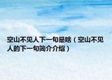 空山不見人下一句是啥（空山不見人的下一句簡介介紹）